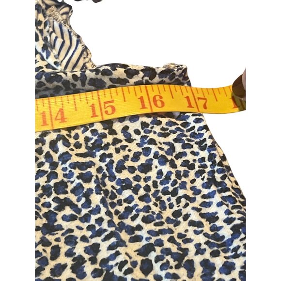 Ellen Tracy Small Blue & White Animal Print Night Gown - Picture 6 of 7